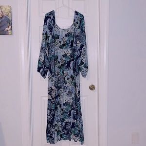 Long sleeve plus size maxi